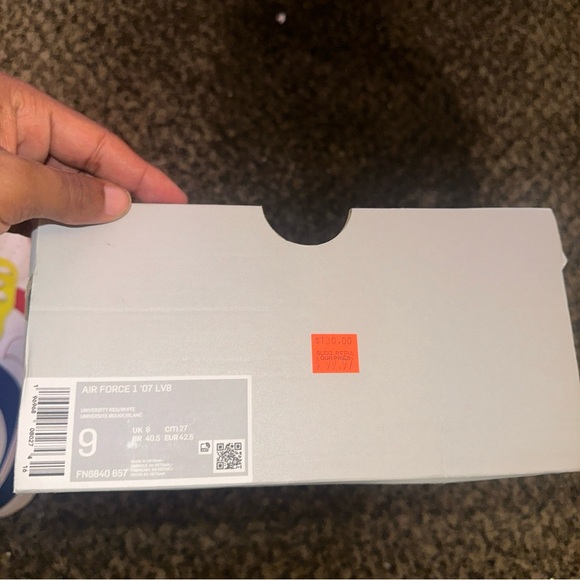 Nike Air Force 1 Low '07 LV8 Rubik's Cube Men's Shoes University Red FN6840-657 - Picture 8 of 9